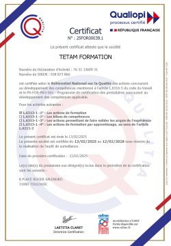 25FOR00039.1 - Certificat de conformité